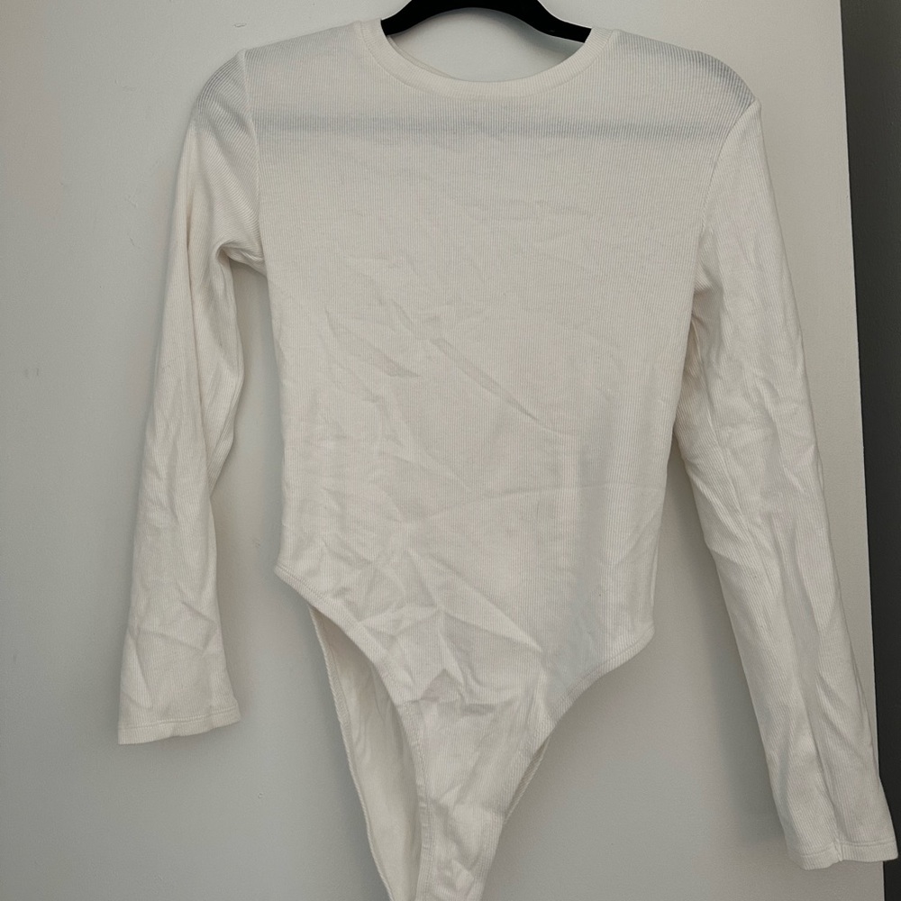 White long sleeve bodysuit, Zara, large